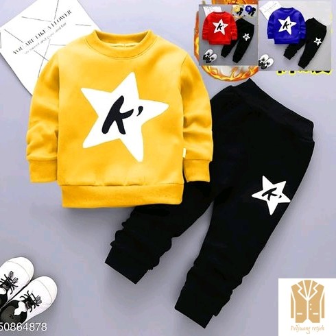 Setelan Anak Laki-laki Modis JKTBottom Warna RED  blue  black 3