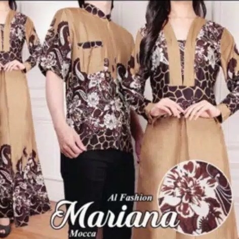 Setelan Batik Couple Mariana Mocca