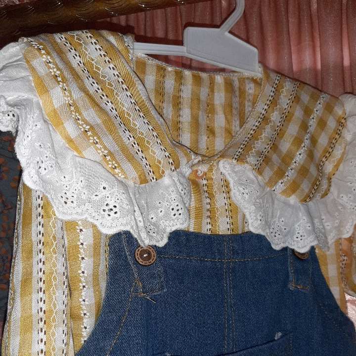 Setelan Overal Jeans Anak Import 3