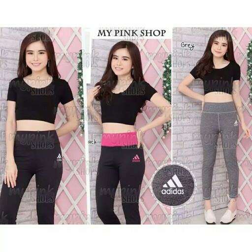 Setelan Senam ADS Crop Hip Hop Panjang