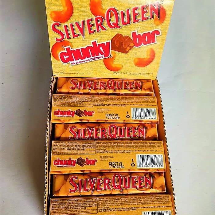 Silver Queen Chunky Bar Cashew 33 Gr