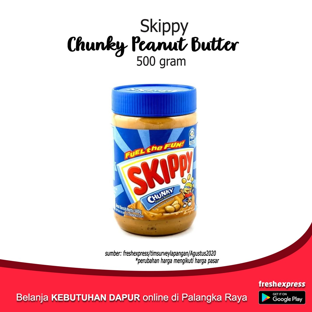 Skippy Chunky Peanut Butter 500 Gram
