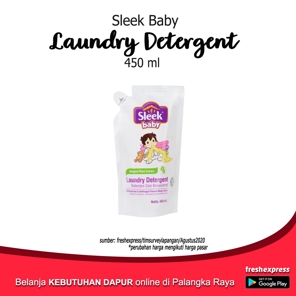 Sleek Baby Laundry Detergent 450 Ml