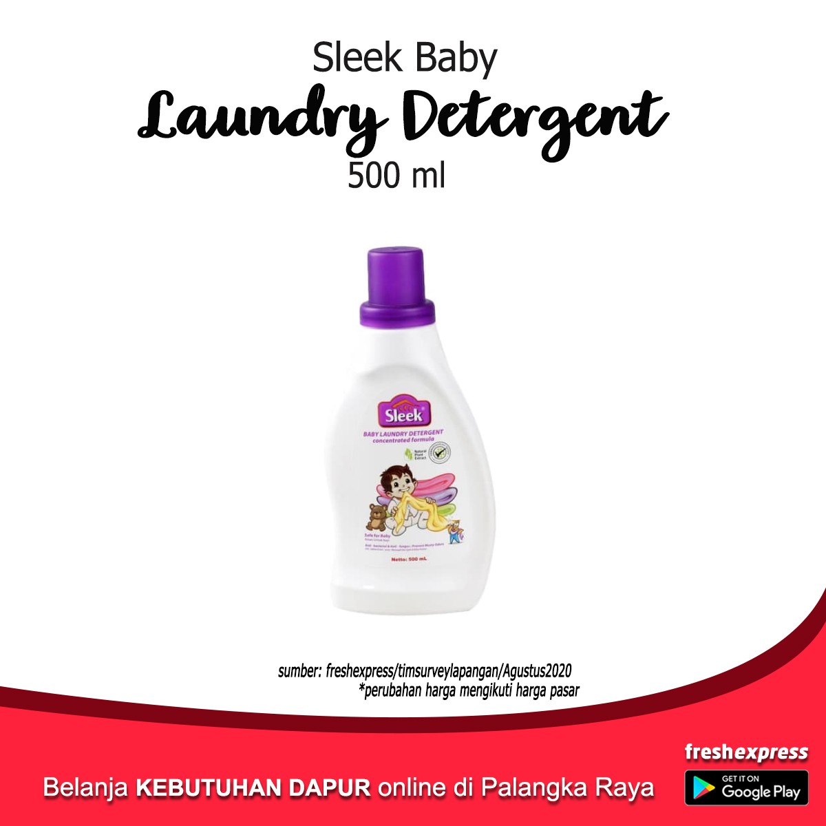 Sleek Baby Laundry Detergent 500 Ml