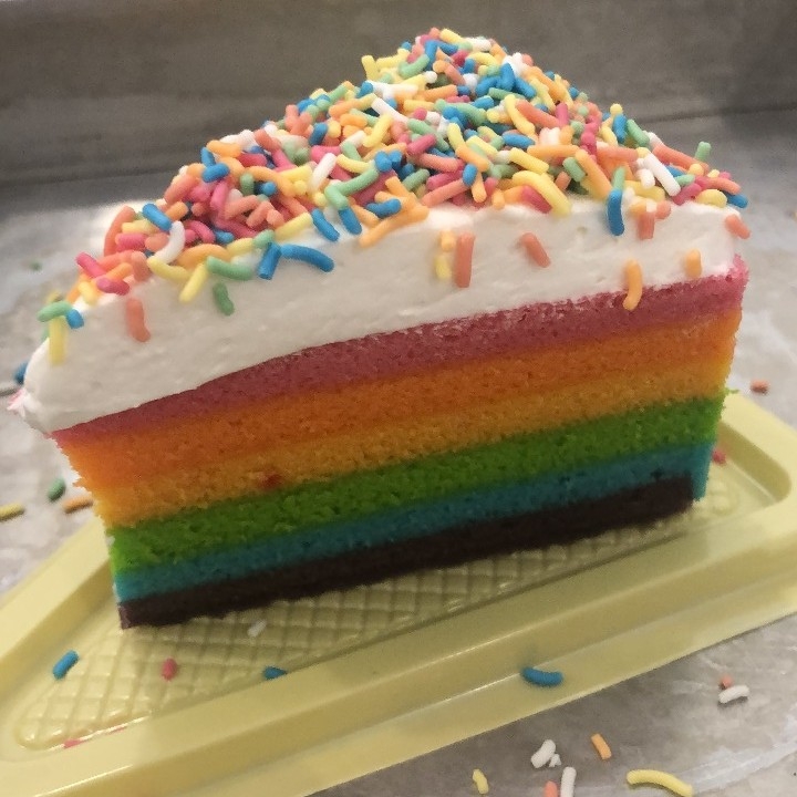 Slice Rainbow Cake