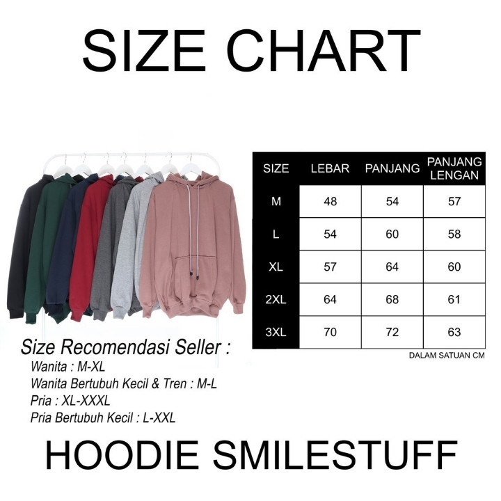 Smile SWEATER HOODIE  POLOS JUMPER SMILESTUFF  SIZE M - XXXL  PRIA 3