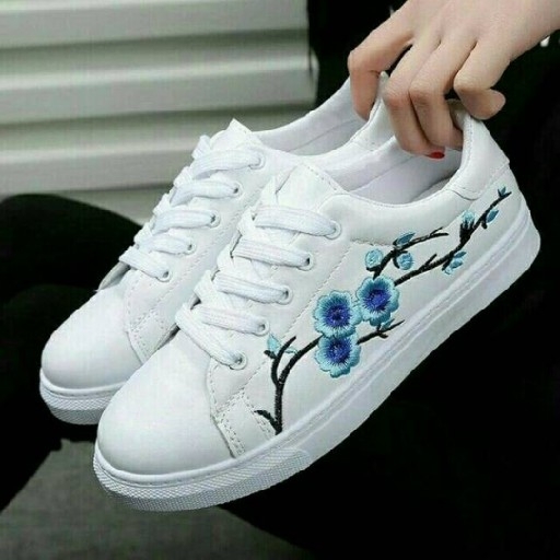 Sneakers Bordir Flower Poxing