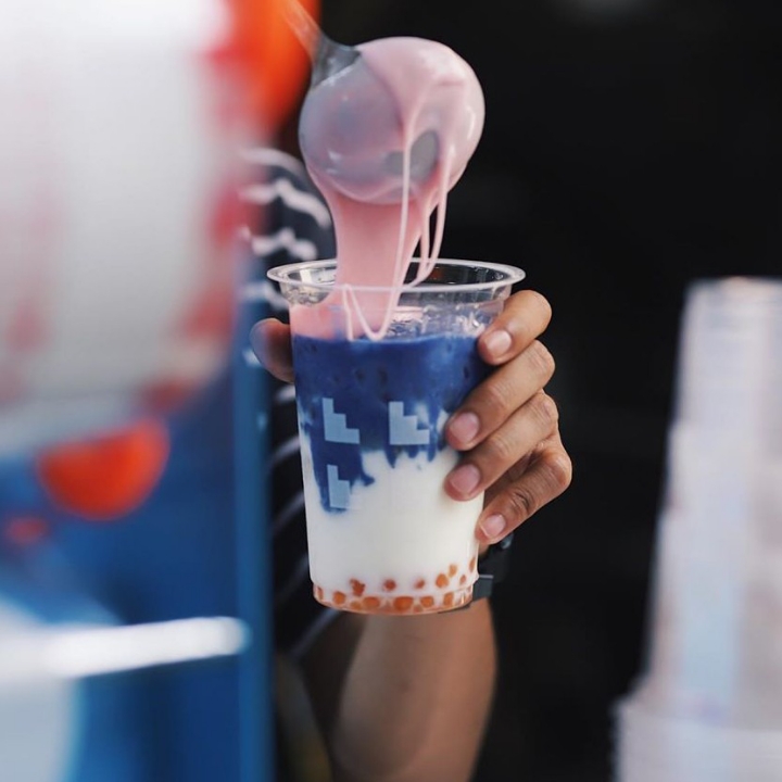 So What Bubble Chesee Blue Moon Vanila Toping Chesse Pink