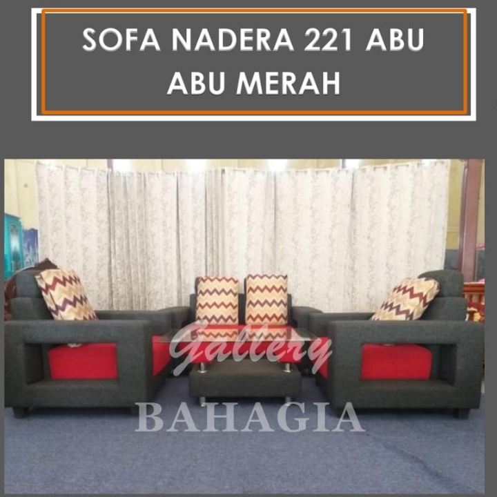 Sofa Nadera 221 Abu Abu Merah
