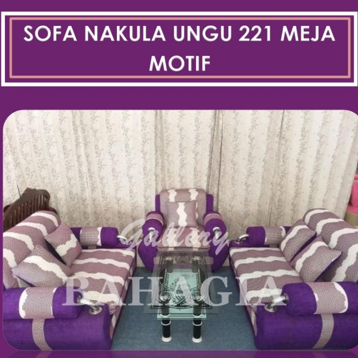 Sofa Nakula Ungu 221 Meja Motif