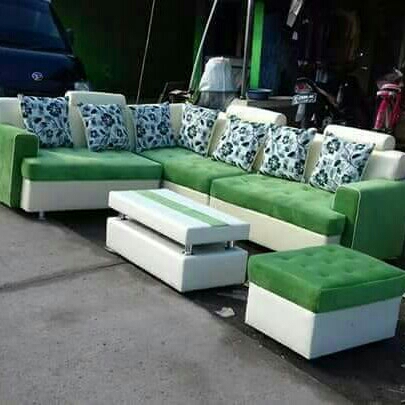 Sofa Sudut Minimlis Hijau