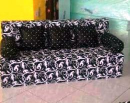 Sofa Bed 200 x 145 x 20 cm (Yellow Foam)