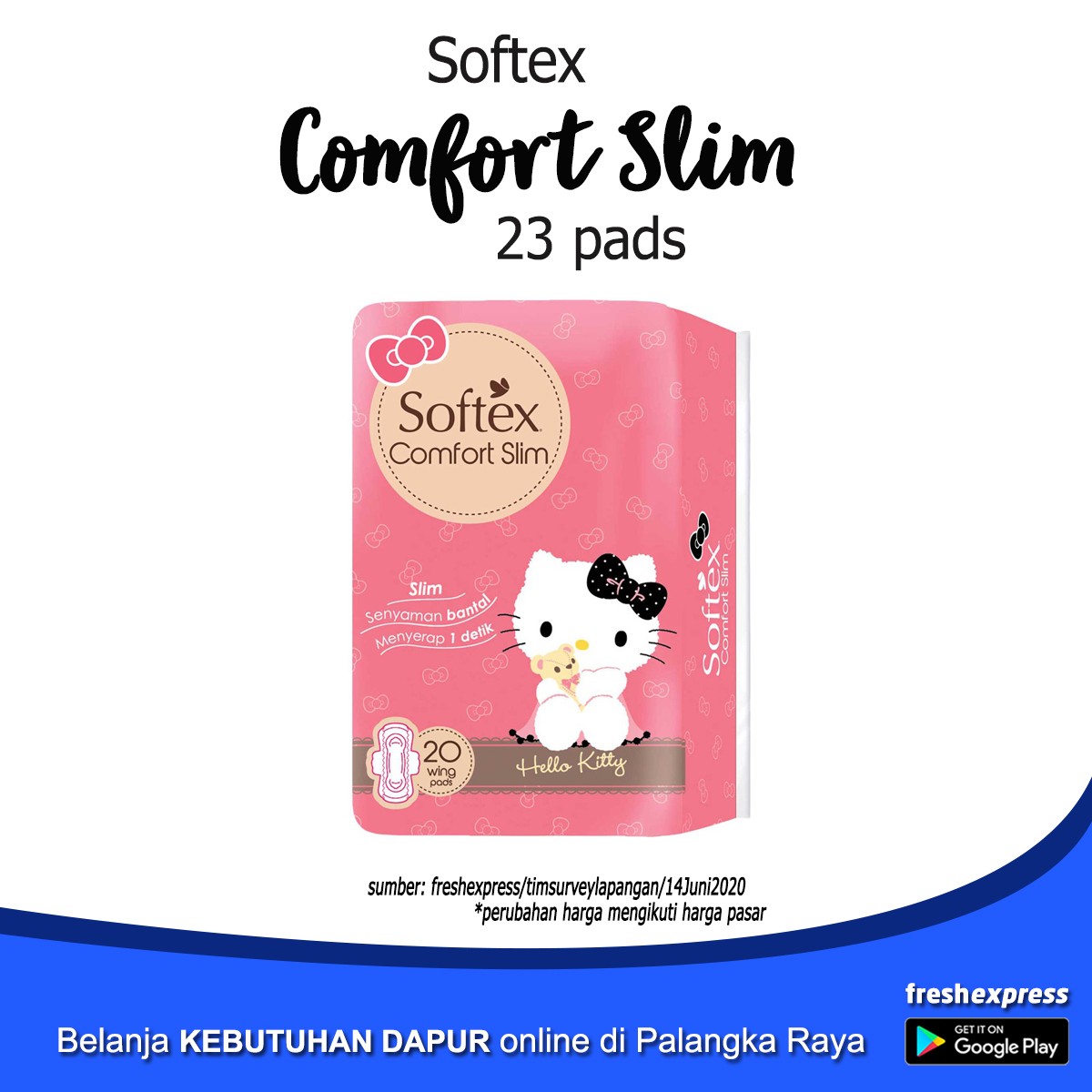 Softex Comfort Slim 23  Cm 20Plus2 Pads
