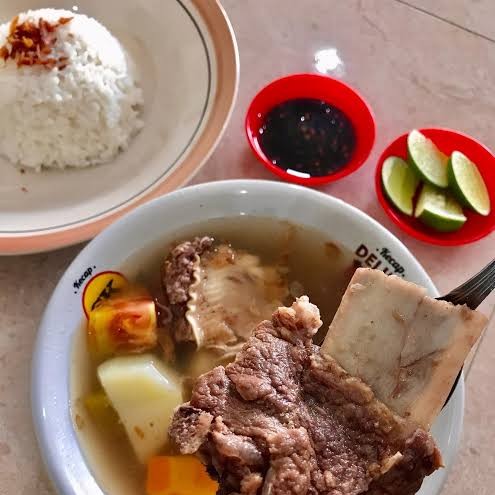 Sop iga plus nasi