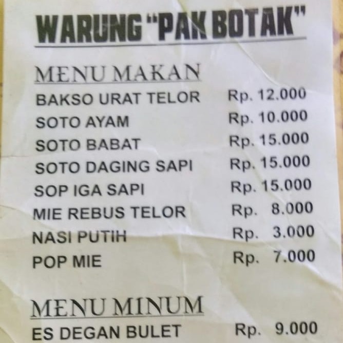 Soto Ayam Pak Botak