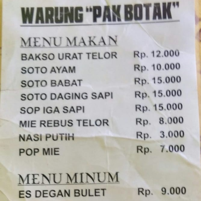 Soto Babat Pak Botak