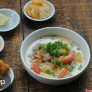 Soto Ayam Campur Kuah Bening-nasi