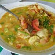 Soto Ayam Campur Kuah Santan-nasi