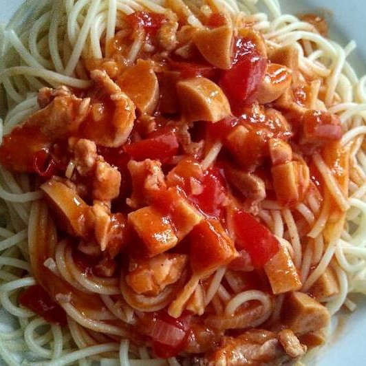 Spageti Kornet Ayam 
