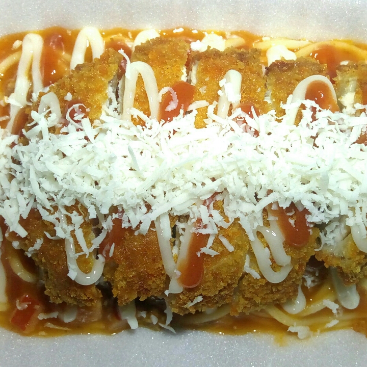 Spaghetti Ayam Katsu