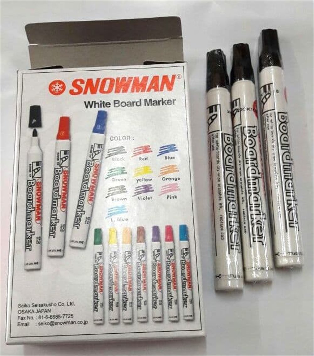 Spidol Snowman White Board Hitam