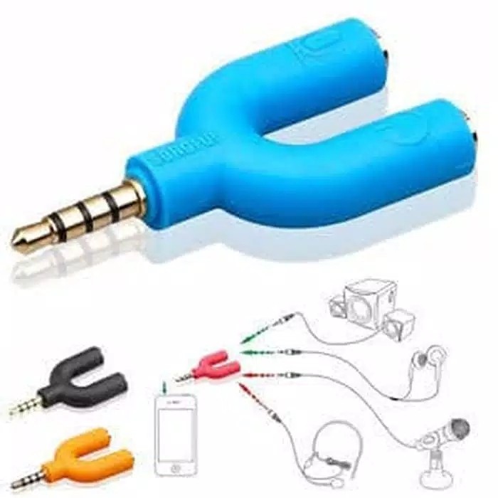 Splitter Model - U Aux Jack Spliter Audio 2 In 1 2
