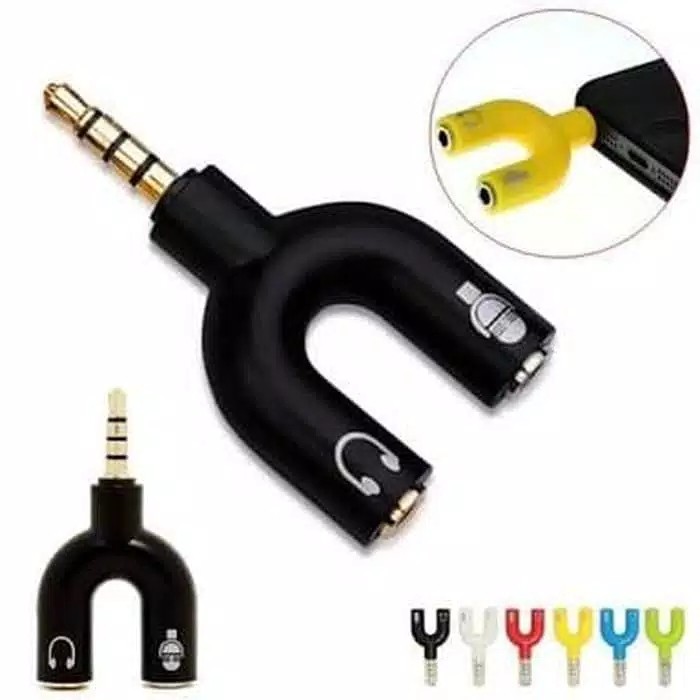 Splitter Model - U Aux Jack Spliter Audio 2 In 1 3