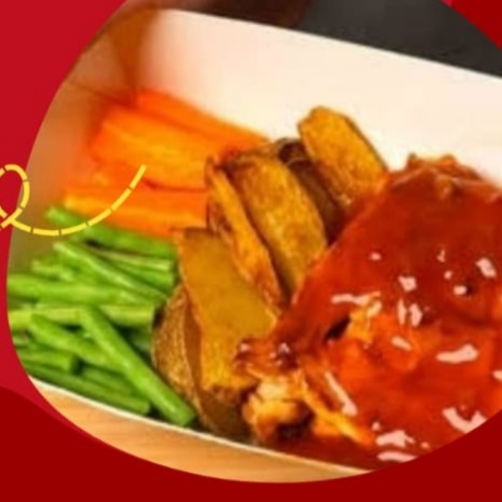 Steak Ayam Crispy Saus Keju