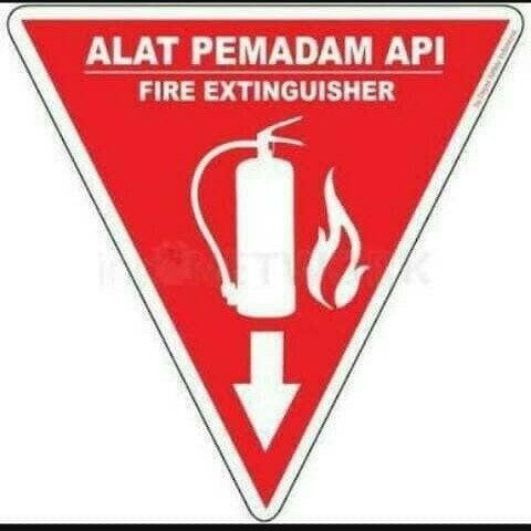 Sticker Segitiga APAR Alat Pemadam API 25x25 cm