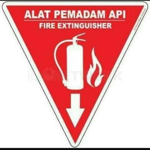 Sticker Segitiga APAR Alat Pemadam API 25x25 cm