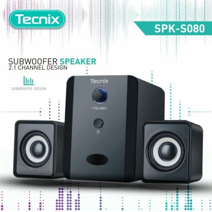 Stereo Komputer Channel Subwoofer USB Speaker Tecnix USB Original