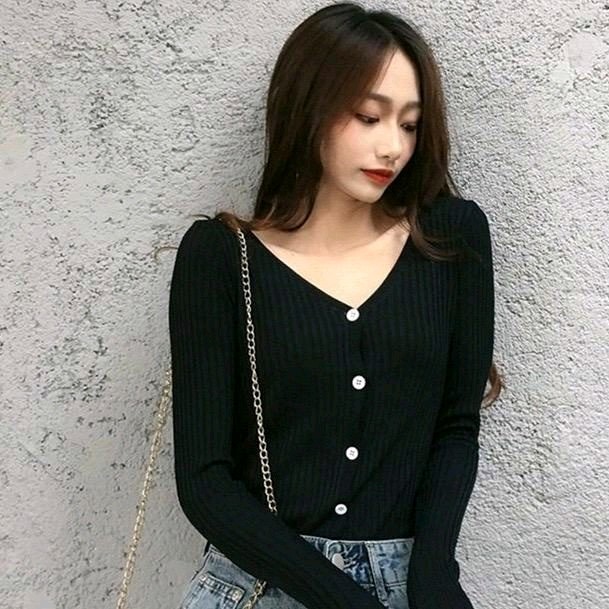 Stevi Vneck Rajut Black