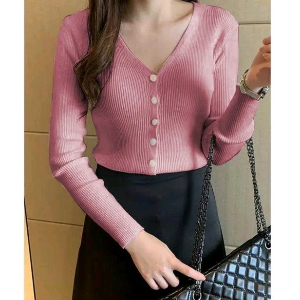 Stevi Vneck Rajut Dusty