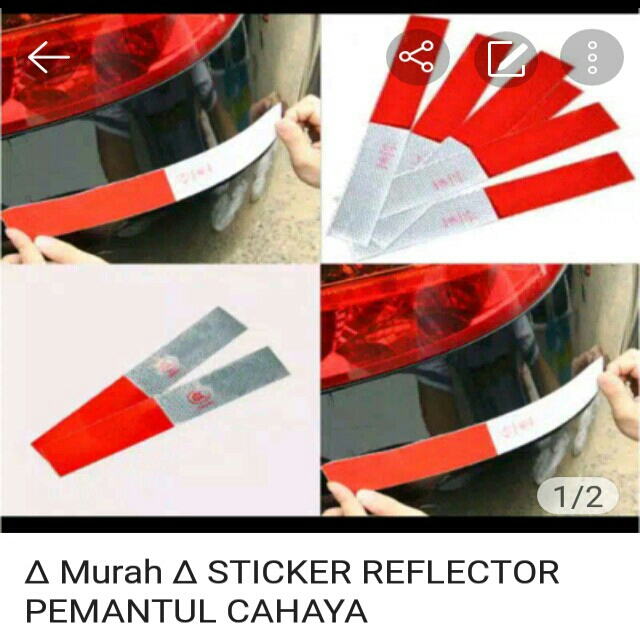 Stiker Refleftor Pemantul Cahaya