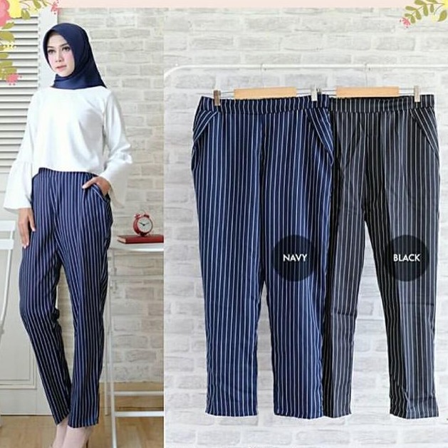 Strip Twill Pants