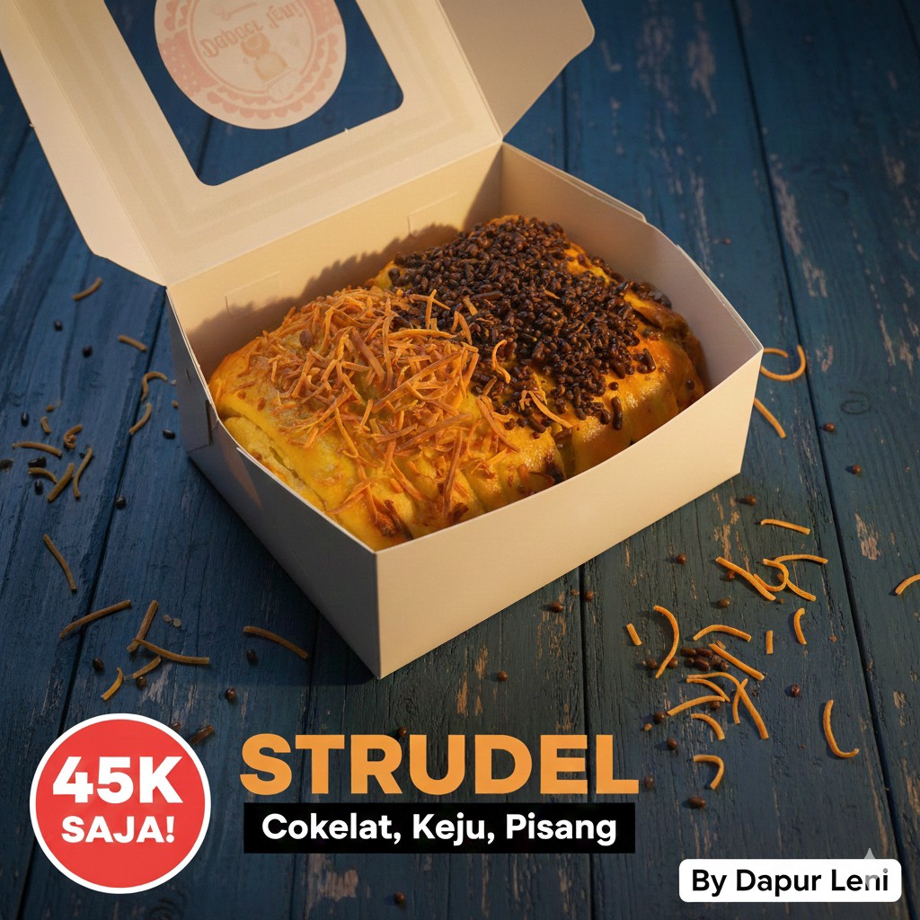 Strudel Isi Cokelat Keju Pisang