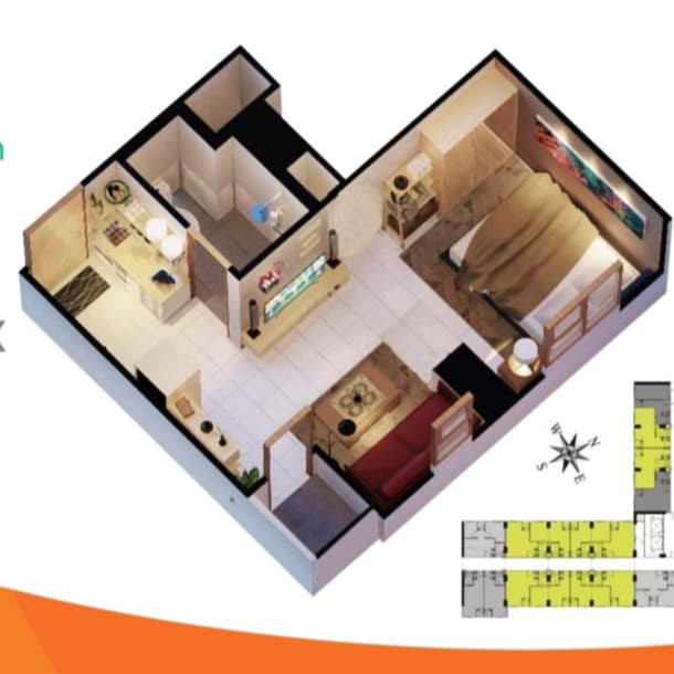 Studio Luxury Luas 27m2