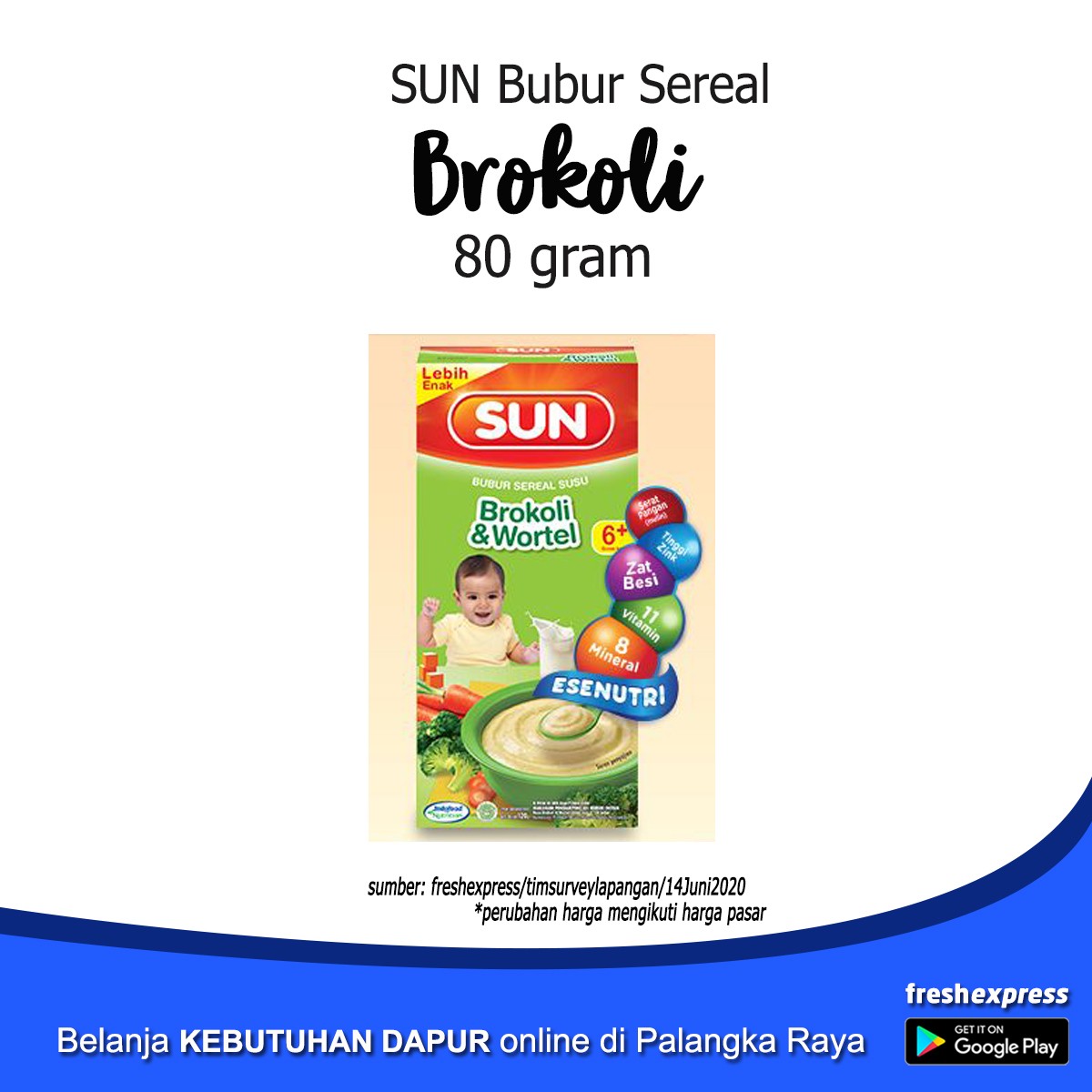 Sun Bubur Sereal - Brokoli 80 Gram