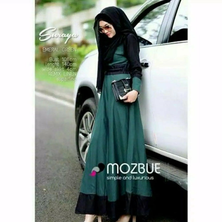 Suraya maxi  dress maxi kekinian  gamis suraya remaja 4warna