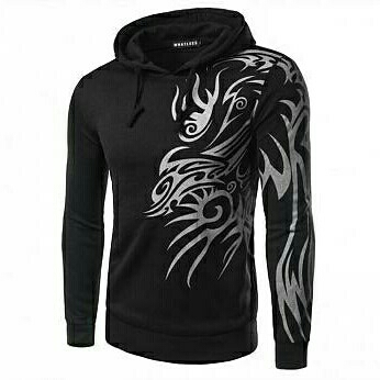 Sw Hoodie Dragon Hitam