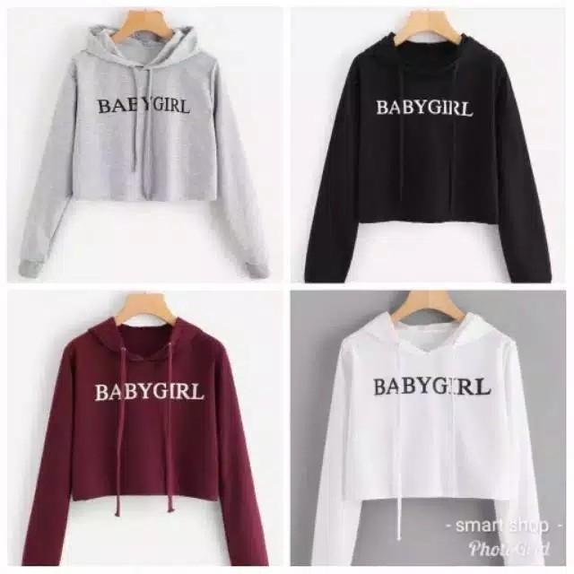 Sweate crop hodie BABY GIRL  BABYGIRL tali serut bahan babyterry fit