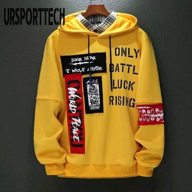 Sweater Hoodie Pria Rising Mustard