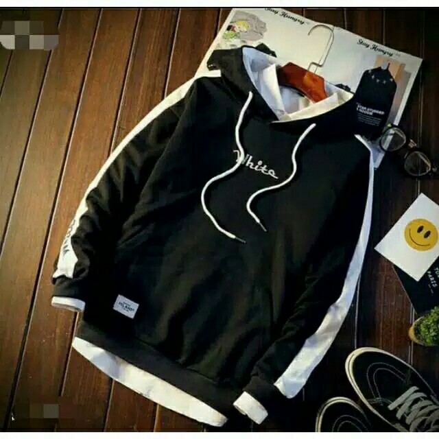 Sweater Hoodie White Tersedia 4 Warna