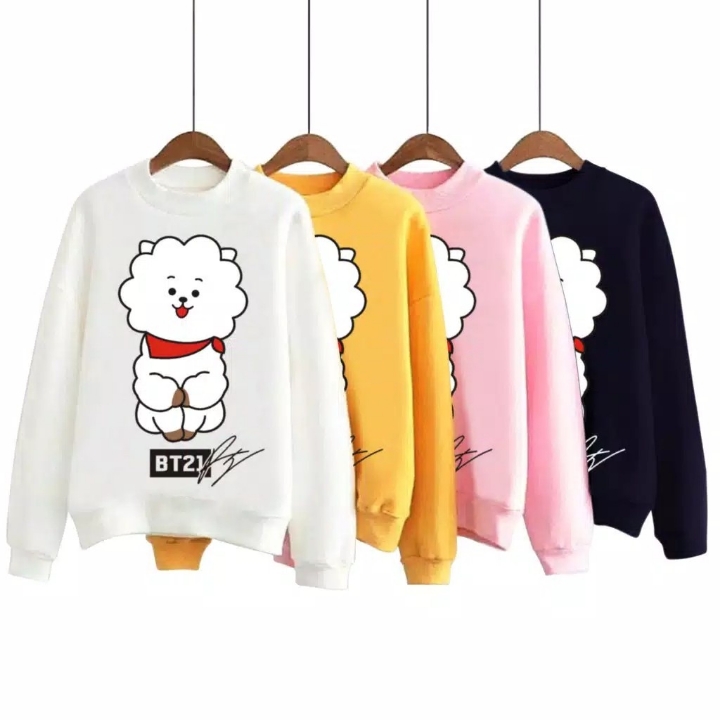 Sweater Murah Wanita  Sweater Lengan Panjang RJ BT21 TTD