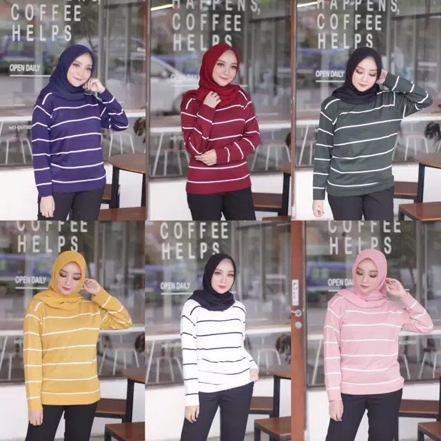 Sweater Rajut Knit Zia Adeline blaster