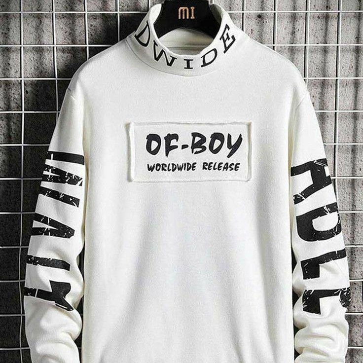 Sweater casual hitam putih pria