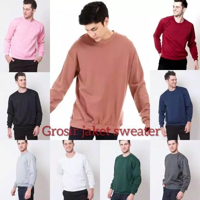 Sweater polos basic pria wanita 4