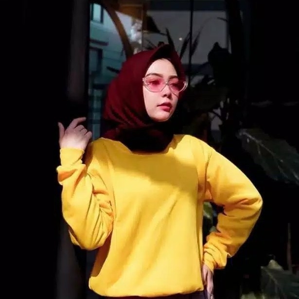 Sweater polos basic pria wanita 5