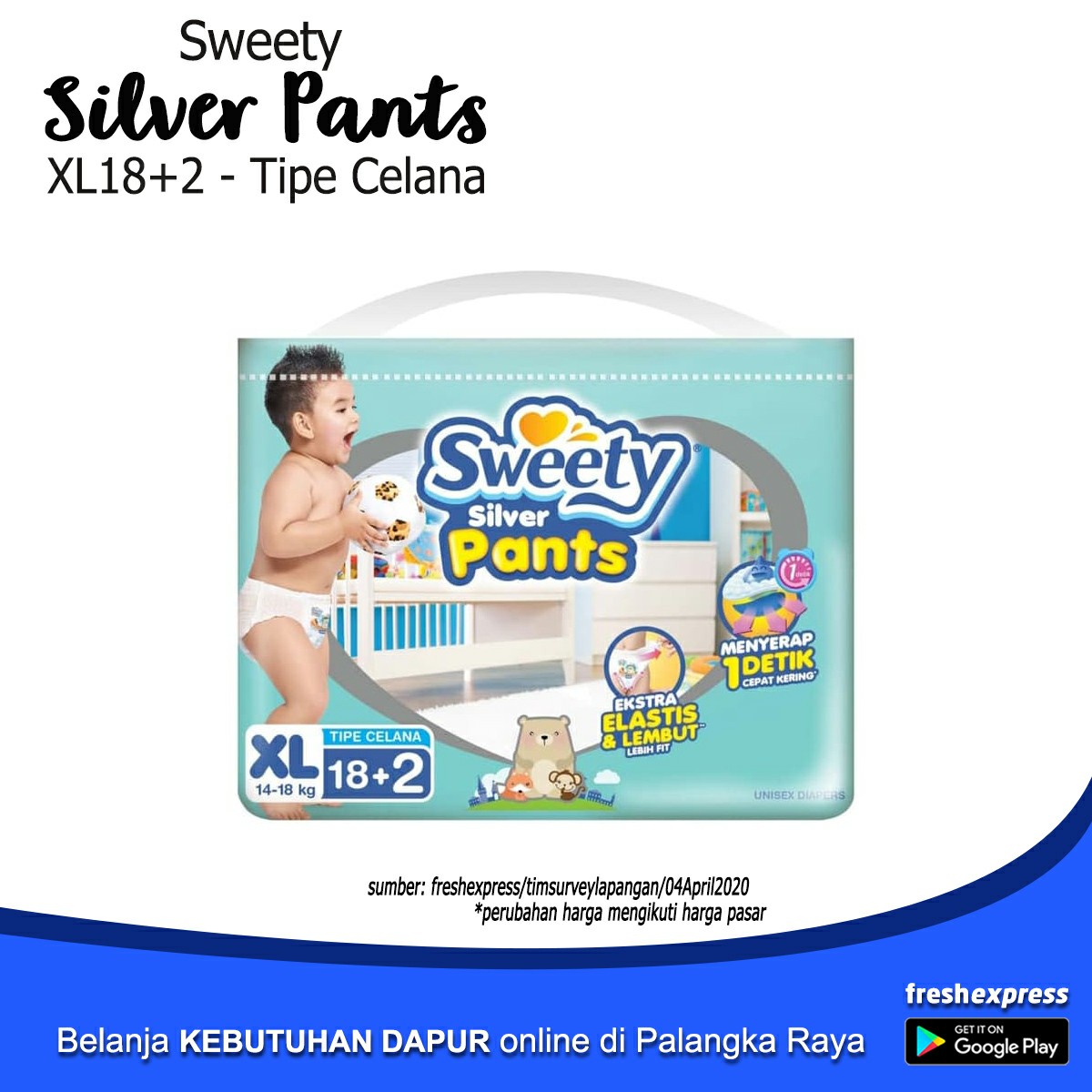 Sweety Silver Pants XL18plus2 Celana