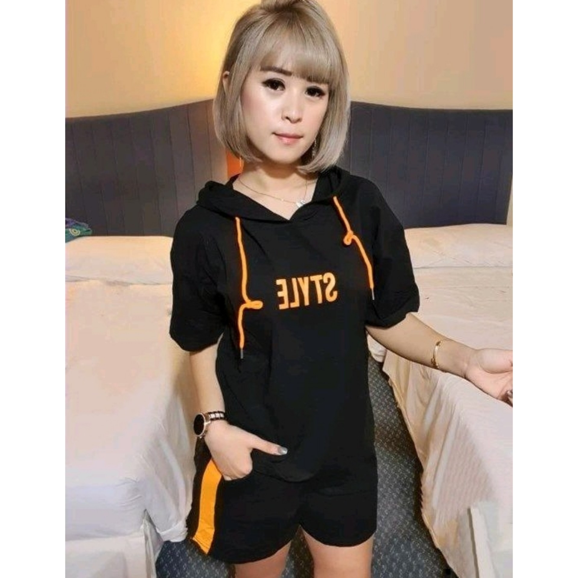 Set Hoodie Style Black